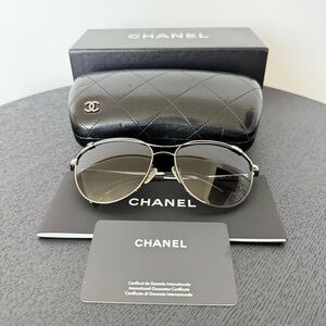 Chanel Metal Frame Sunglasses with Gradient Lenses